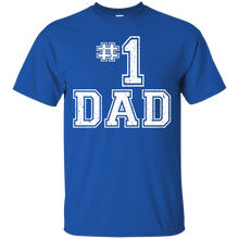 Load image into Gallery viewer, #1 Dad Number One Father's Day Vintage Style T-Shirt - TEEEVER - Royal / S- Short Sleeve -TeeEver.com